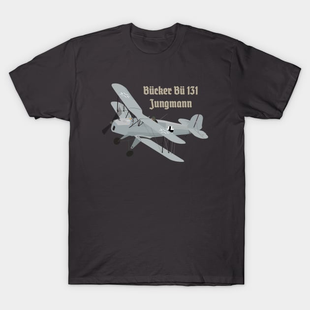 Bücker Bü 131 German WW2 Airplane T-Shirt by NorseTech